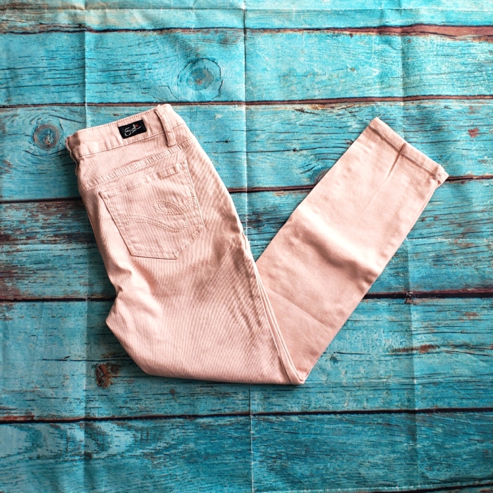 Earl Jeans blush pink skinny ankle denim jeans size 2 petite